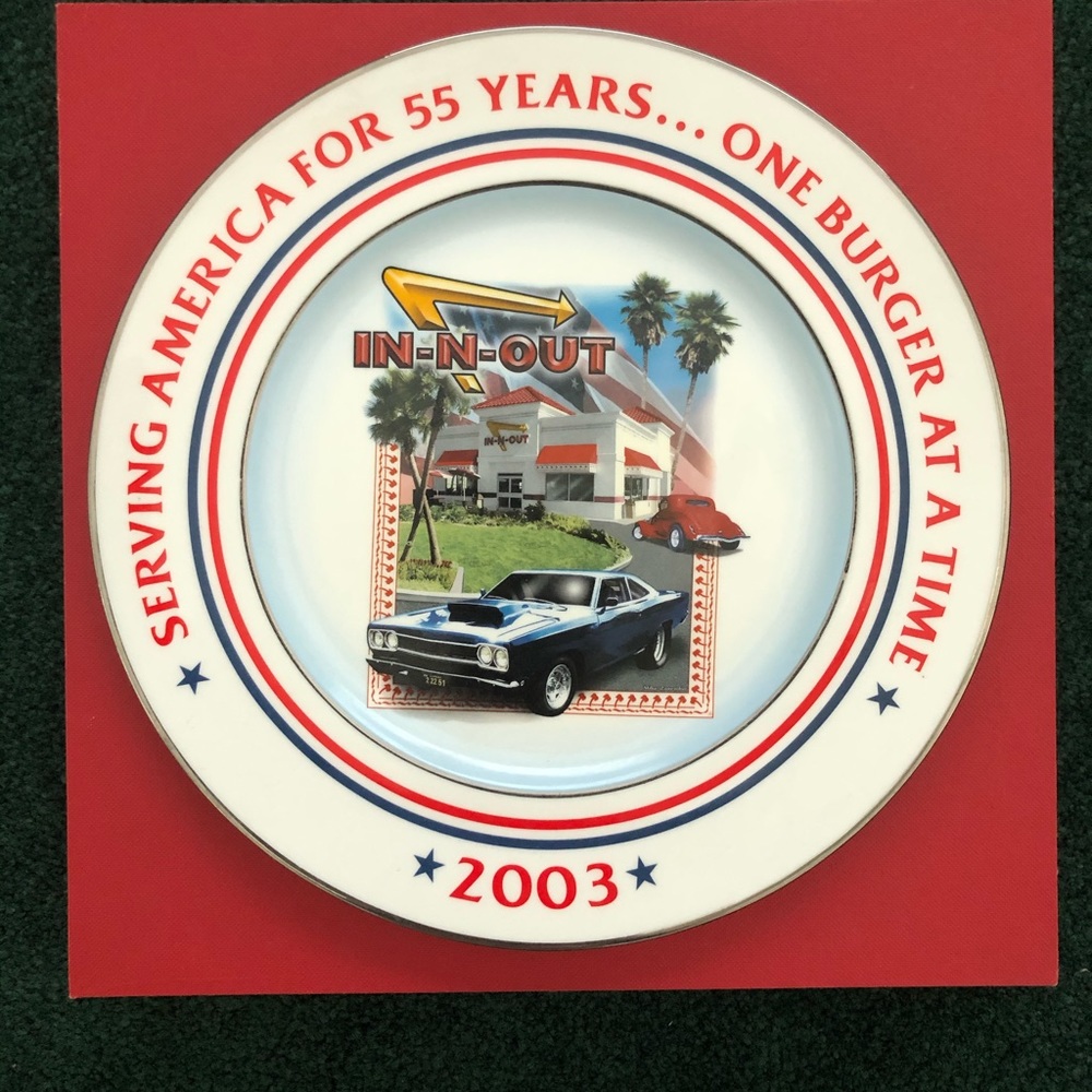 2003 In-N-Out Collectible Plate